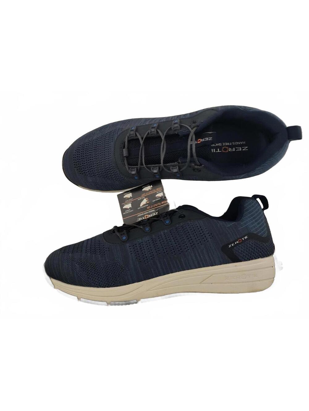 NEW Zerotie Hands Free Slip On Walking Hiking Shoes Navy Blue Men's Size 11